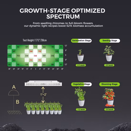 Lumière de croissance de plantes LED AC220V, 320 watts/640 watts/1000 watts, utilisée pour les plantes vertes